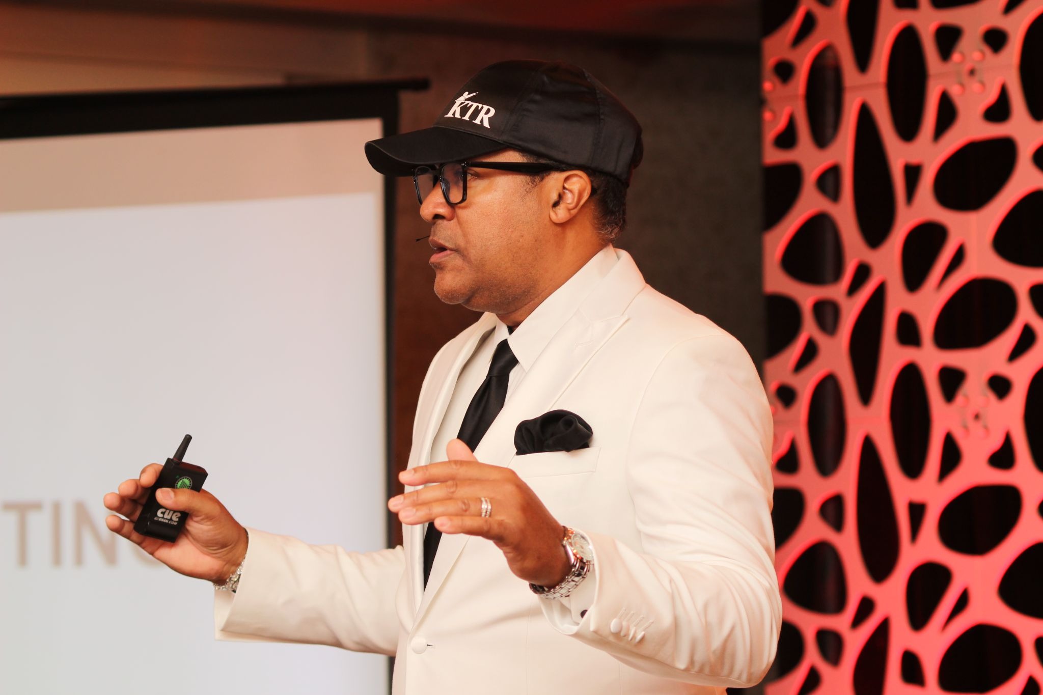 Kevin T. Robertson leading a corporate presentation